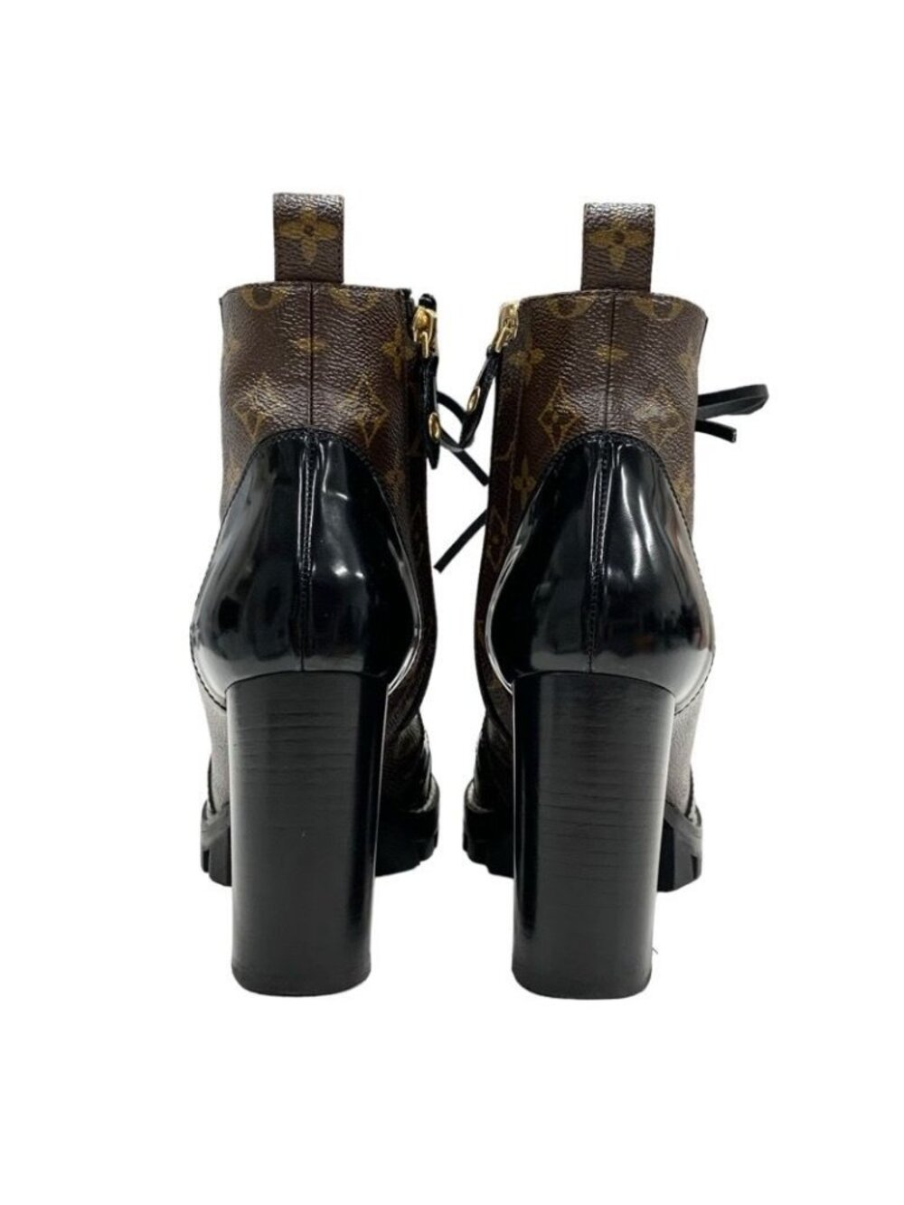 Louis Vuitton Star Trail Line Monogram Boots Short Shoes Leather Brown - Picture 5 of 10